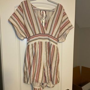 American Eagle striped romper NWT